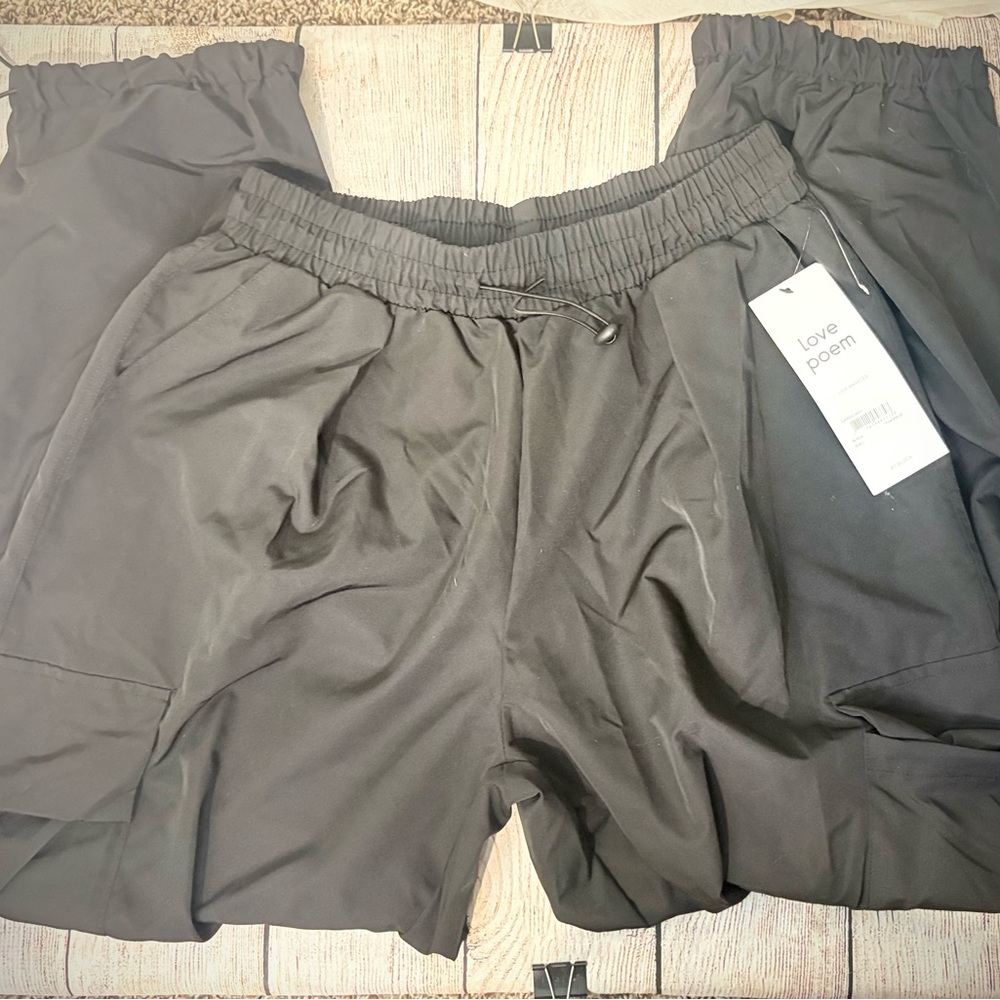 Love Poem Black Cargo Pants